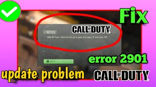 Fixed Lobby Not Found Error in MW3 Modern Warfare 3 Error Code 2901 Cod Game play not working [upl. by Leontine]