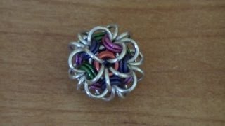 Biżuteria chainmaille cz6 Jak zrobić kulkę ozdobną [upl. by Atekin493]