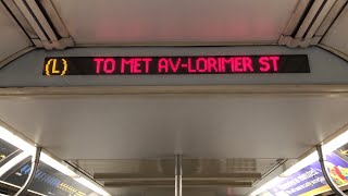 The 14th Street Line R143 L Train Roundtrip between 8th Avenue14th Street and Lorimer Street [upl. by Nahtaoj]