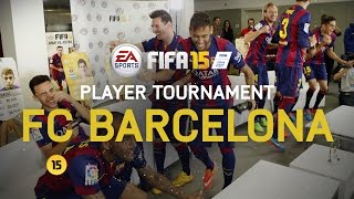 FIFA 15  FC Barcelona Player Tournament  Messi Neymar Alves Piqué Alba Rakitić Bartra Munir [upl. by Ydiarf588]