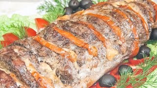 Свинина quotГармошкаquot в духовке с помидорами и сыром Рецепт вкусного сочного мяса на праздничный стол [upl. by Arin]