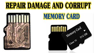 How to repair memory card in 4 minutes Damage SD card repair easy trick [upl. by Berke671]