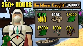 I caught over 10000 herbiboar for this  UIM Collection Log Completionist 30 OSRS [upl. by Graner]