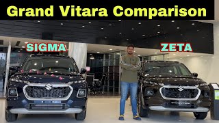 2024 Grand Vitara Sigma Vs Zeta  Choose Your Requirements [upl. by Rowell497]