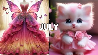 Choose Your Birthday Month and see your Dress and Cute Kitten💖💝🥳️😍😻  trending viral video [upl. by Eahsan281]