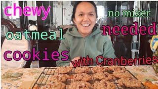 Chewy oatmeal cookies with cranberries filipina American family [upl. by Yemac]