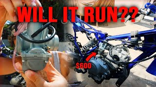 600 DIRTBIKE RUNS AMAZON TTR 125 CARB REVIEW [upl. by Enomaj]