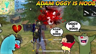 All Laughed For Noob Oggy Adam  With Jack  Free Fire Oggy  Triple Slot [upl. by Gerg537]