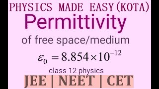 DIELECTRIC CONSTANT PERMITTIVITY OF FREE SPACE GOLD LEAF ELECTROSCOPE INDUCTION FOR JEE amp NEET4 [upl. by Rasmussen]