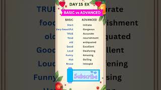 DAY 15 BASIC vs ADVANCED WORDS english vocabulary englishgrammar shorts ielts viralvideo [upl. by Eltsryk58]