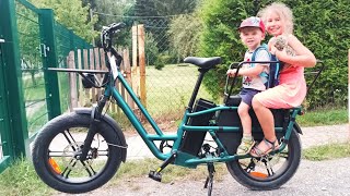 Mit dem Fiido T2 Longtail ELastenfahrrad Kinder transportieren [upl. by Reinert589]