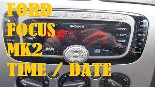 Ford Focus MK2 Time and Date Change [upl. by Dixon]