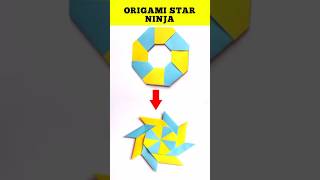 DIY Paper Transforming Ninja Star Tutorial  Origami Star  DIY Craft Tutor  shorts short viral [upl. by Adnale]