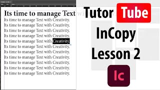 Adobe InCopy Tutorial  Lesson 2  User [upl. by Derte162]