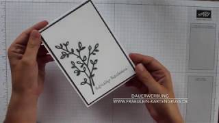 Trauerkarte  quick and easy  Tutorial  Stampin´ Up [upl. by Malachi]