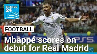 Mbappé scores first Real Madrid goal in Los Blancos UEFA Super Cup final win • FRANCE 24 English [upl. by Onirotciv]