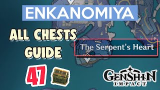 ALL CHESTS IN ENKANOMIYA  The Serpents Heart  COMPLETE GUIDE 4 [upl. by Atiran]