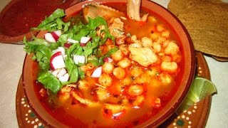 COMO HACER POZOLE ROJO DE POLLO A MI ESTILO  Recetas Aleliamada [upl. by Bust]