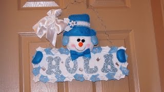 DIY MUÑECO DE NIEVE NAVIDEÑO 2 [upl. by Adiraf]