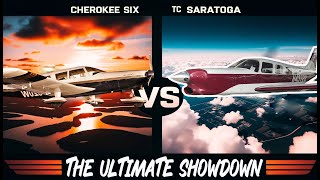 The Ultimate Showdown  Piper Turbo Saratoga Vs Cherokee Six [upl. by Rabkin]