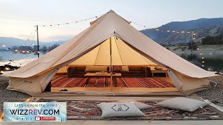 VEVOR 1012 Person Canvas Glamping Bell Tent Breathable Waterproof Yurt Tent Review [upl. by Yelmene234]