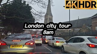 London 4k Drive tooting becStreatham to norbury 2512023 8am [upl. by Anah]