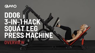 GMWD 3In1 Hack Squat Leg Press Machine DD06  Product Overview [upl. by Aihsyt]