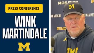 Wink Martindale Bashes Narrative On Blitz Rate Talks Michigan Football Standouts Will Johnson Pick [upl. by Kenay]