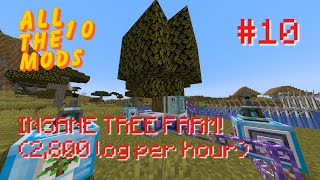 AllTheMods 10 Best Tree Farm Setup  Episode 10 [upl. by Nigrom]