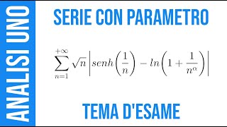 Esercizi desame svolti  ANALISI 1 convergenza di una serie parametrica  confronto asintotico [upl. by Ennobe]