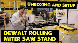 Unboxing amp Setup DeWalt Rolling Miter Saw Stand DWX726 funny look at the setup process [upl. by Inness481]