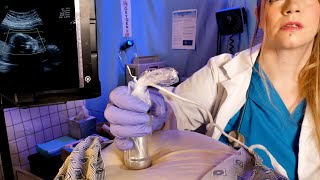 ASMR Hospital OBGYN Pregnancy Exam  Measuring Fetal Monitor Ultrasound [upl. by Drofla]