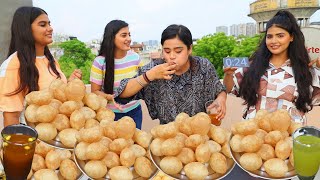 1 Minute Golgappa Challenge with DingDongGirls  Girls and Golgappa 😋 Street Food Challenge [upl. by Shuman15]