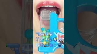 ASMR BLUE EMOJI FOOD 파란색 이모지 먹방 sped up [upl. by Yboj]