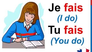 French Lesson 20  FAIRE TO DO Verb Conjugation Present tense  Conjugaison Indicatif présent [upl. by Ramalahs263]