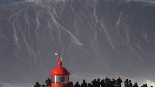 Biggest Wave Ever Surfed  Nazare  World Record [upl. by Lleuqram]