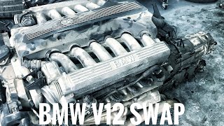 BMW V12 Engine Swap part 1 [upl. by Trainer]