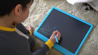 LCD Writing Tablet for Kids 15 inch Doodle Board Review  Wicue [upl. by Glynn]