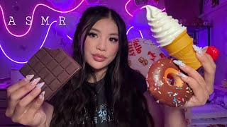 ASMR  Fake Food Eating 🍫🍓🍩 Tingly Mouth Sounds [upl. by Willdon]