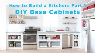 The Total DIY Kitchen Part 1 Base Cabinets [upl. by Sikes]