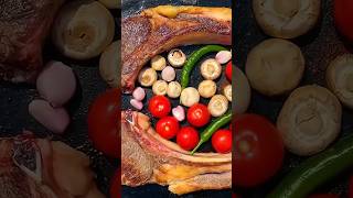 RibEye Steak Cooked in an Improvised Tandoor Healthy Recipe  shorts meat🐂🥩cooking ytshorts [upl. by Airec]