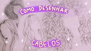 COMO DESENHAR CABELO FEMININO TUTORIAL PARA INICIANTES [upl. by Katrina630]