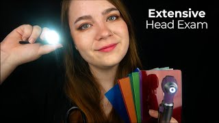 Extensive Head Examination Lots of Palpation Cranial Nerve Tests 🩺 ASMR Medical Roleplay [upl. by Nema771]