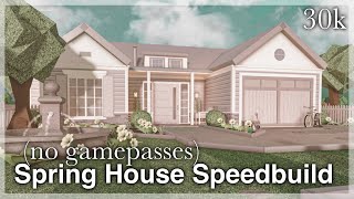 Bloxburg  Spring House Speedbuild no gamepasses  exterior [upl. by Repsag]