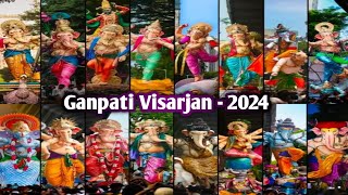 Girgaon chowpatty ganpati Visarjan  2024 👏ganapati visarjan 🤗 mumbai Ganpati visarjan❤️ [upl. by Patric]