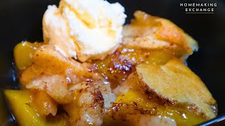 Peach Cobbler  Easy Peach Cobbler Recipe [upl. by Tonl970]