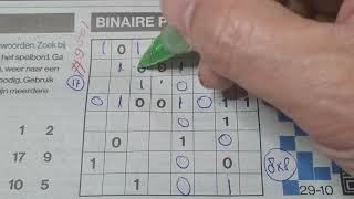 Tuesday Bonus Extra edition 9501 Binary01 Sudoku puzzle 10292024 Extra part 3 of 4 [upl. by Laemaj]