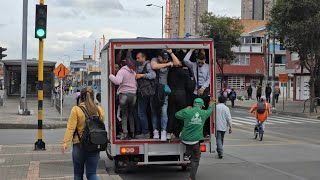 Paro de camioneros continua sin trasmilenio Portal Usme Socorro Molinos A caminar [upl. by Bein]