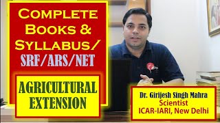 Complete Books and Syllabus Explained I SRFNETARS I AGRICULTURAL EXTENSION [upl. by Ahseina]