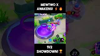 Mewtwo X Evolution Epic 1v2 Battle Victory 💥⚔️pokemonunite mewtwo evolution battle clip 1v2 [upl. by Rafaello]